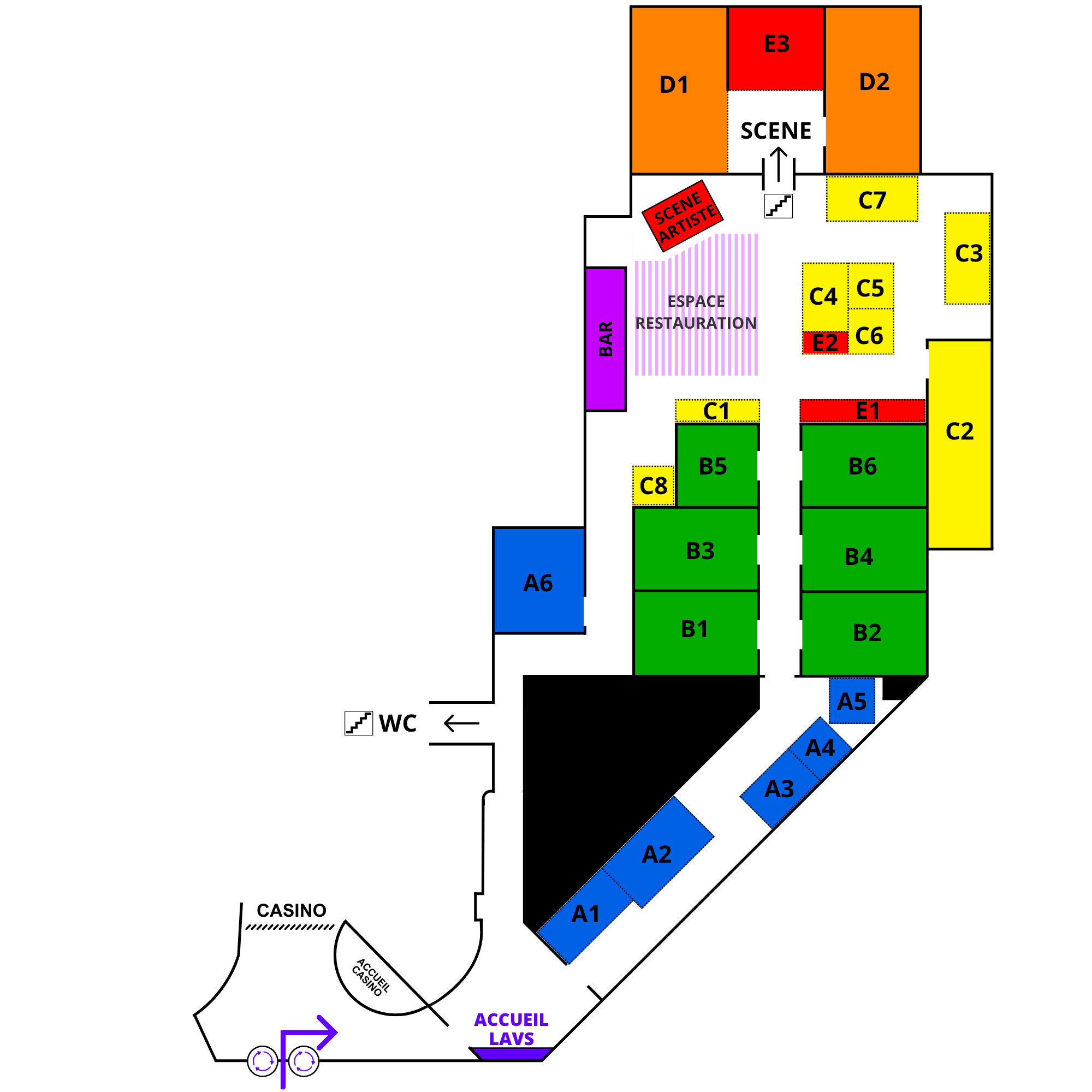 Plan du salon — espace A5 Bell Acoustique